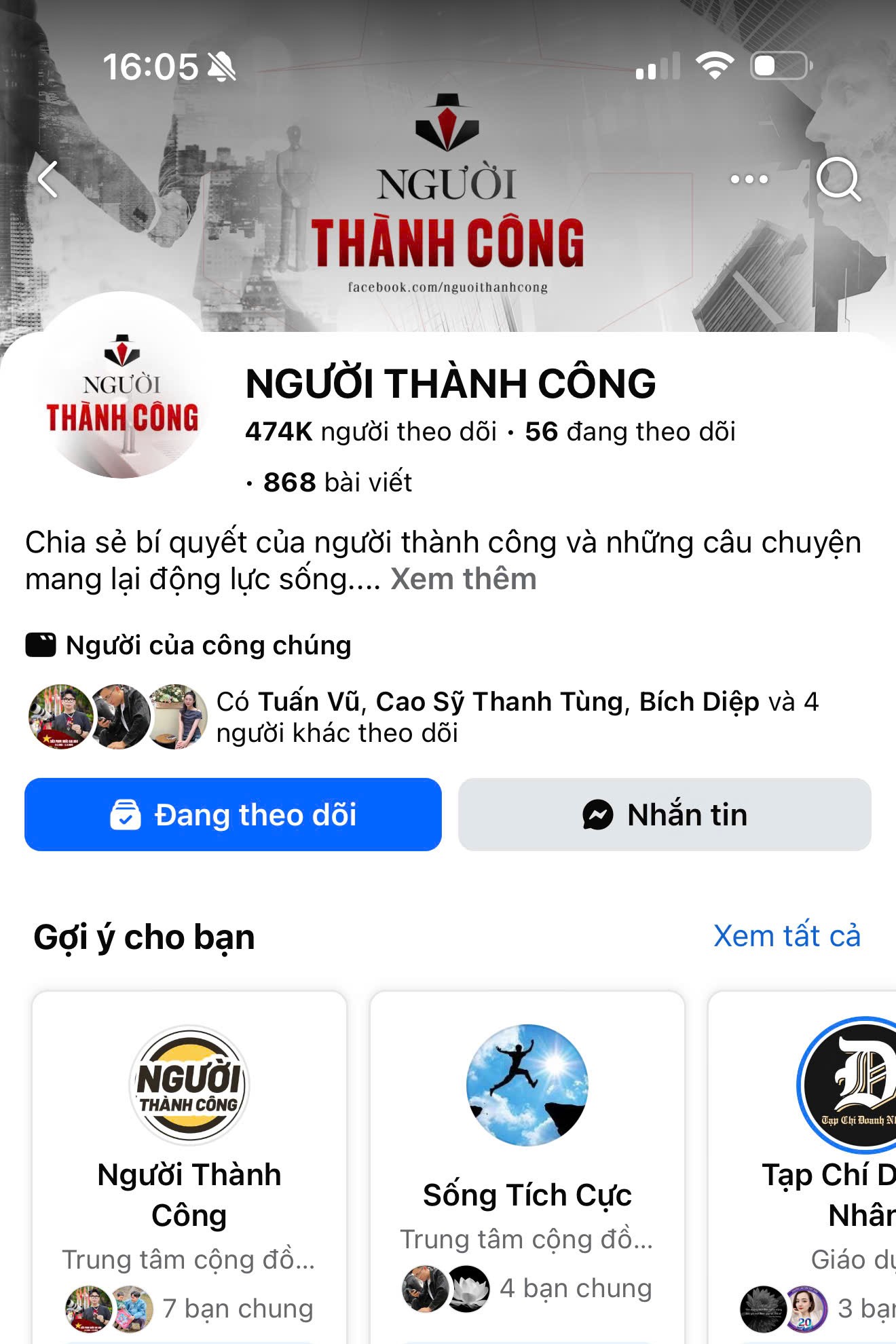 Fanpage Người thành công